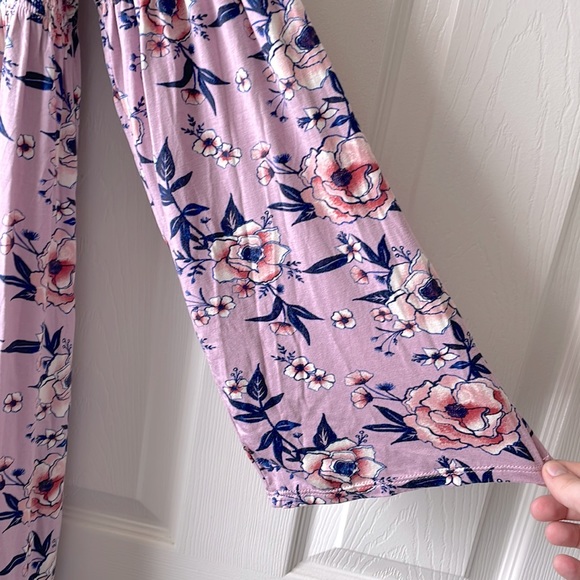 2/$12🌿 xhilaration NWT Floral Off the Shoulder Dress - Purple - Picture 4 of 5